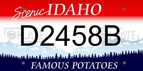 D2458B Idaho License Plate