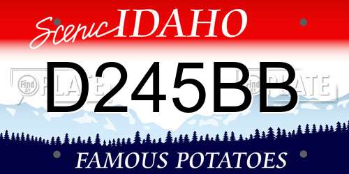 D245BB Idaho License Plate