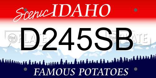 D245SB Idaho License Plate