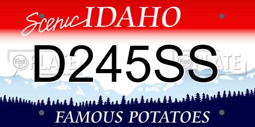 D245SS Idaho License Plate