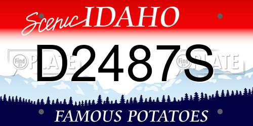 D2487S Idaho License Plate