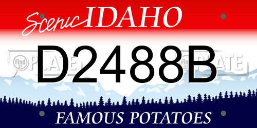 D2488B Idaho License Plate