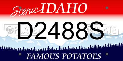 D2488S Idaho License Plate