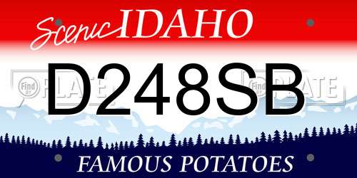 D248SB Idaho License Plate