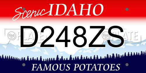 D248ZS Idaho License Plate