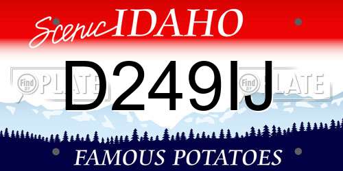 D249IJ Idaho License Plate