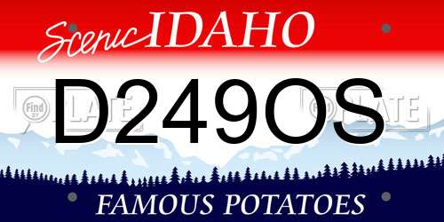 D249OS Idaho License Plate