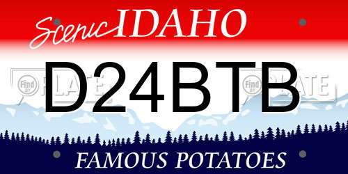 D24BTB Idaho License Plate