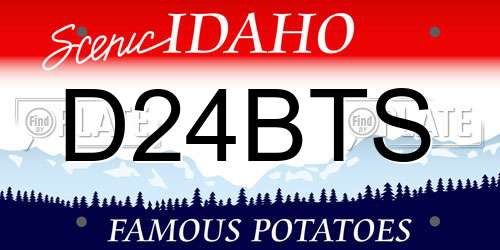 D24BTS Idaho License Plate