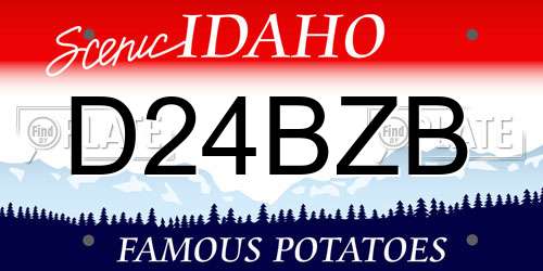 D24BZB Idaho License Plate