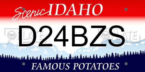 D24BZS Idaho License Plate