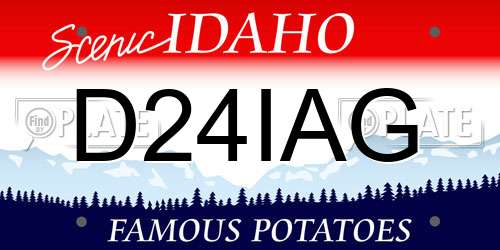 D24IAG Idaho License Plate