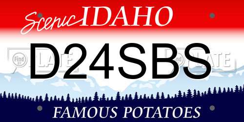 D24SBS Idaho License Plate
