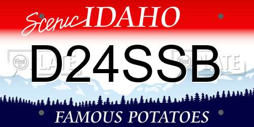 D24SSB Idaho License Plate