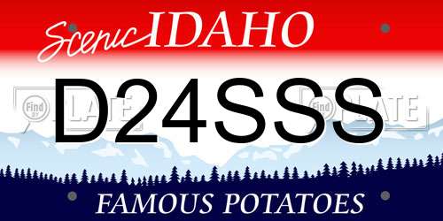 D24SSS Idaho License Plate