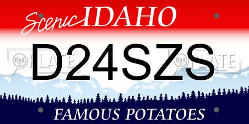 D24SZS Idaho License Plate