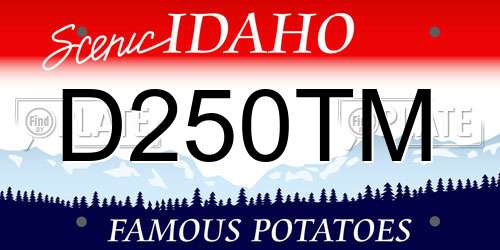 D250TM Idaho License Plate