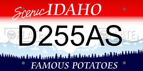 D255AS Idaho License Plate