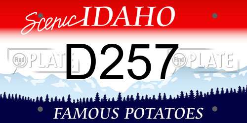 D257 Idaho License Plate
