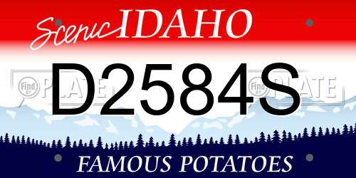 D2584S Idaho License Plate