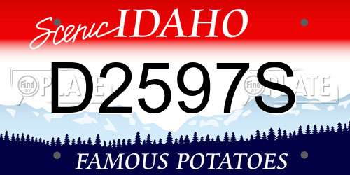 D2597S Idaho License Plate