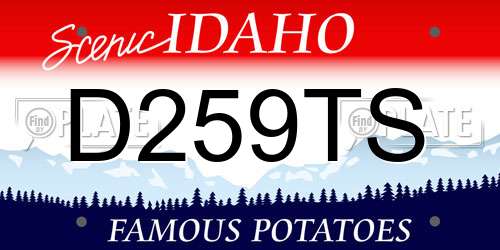 D259TS Idaho License Plate