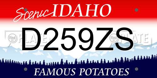 D259ZS Idaho License Plate
