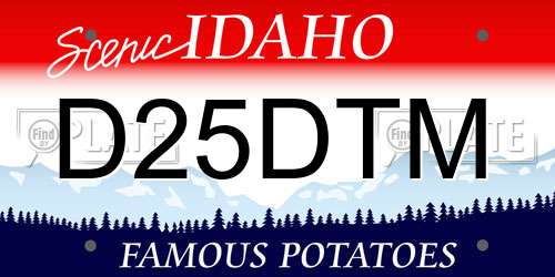 D25DTM Idaho License Plate
