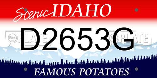 D2653G Idaho License Plate