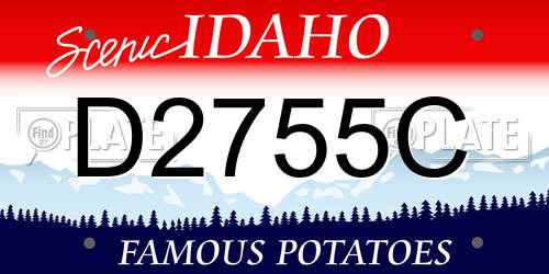 D2755C Idaho License Plate