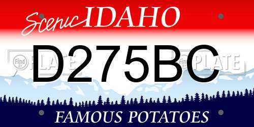D275BC Idaho License Plate