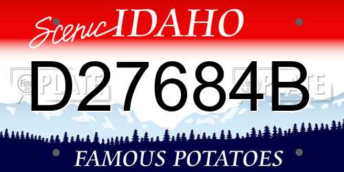 D27684B Idaho License Plate