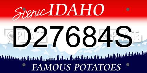 D27684S Idaho License Plate