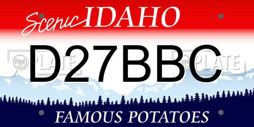 D27BBC Idaho License Plate