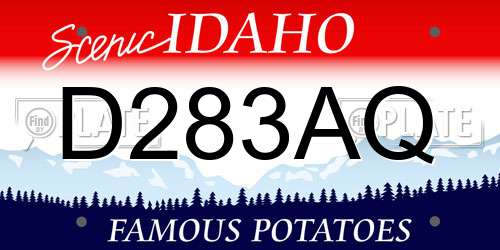 D283AQ Idaho License Plate