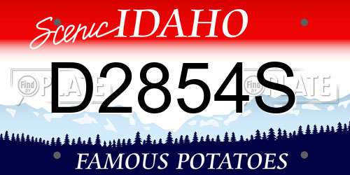 D2854S Idaho License Plate