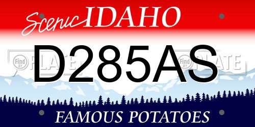 D285AS Idaho License Plate
