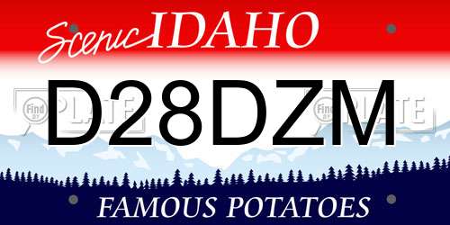D28DZM Idaho License Plate