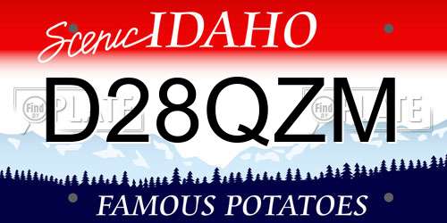 D28QZM Idaho License Plate