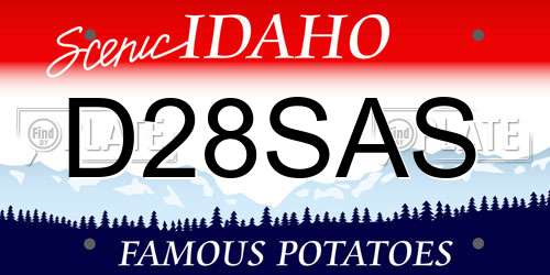 D28SAS Idaho License Plate