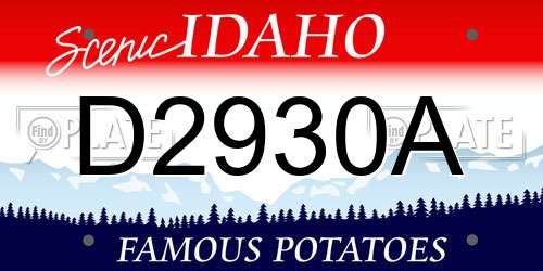 D2930A Idaho License Plate