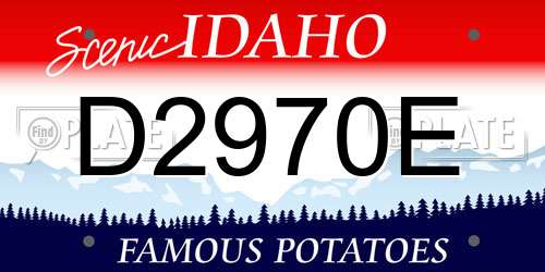 D2970E Idaho License Plate