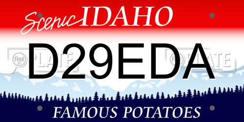 D29EDA Idaho License Plate