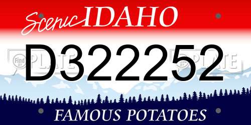 D322252 Idaho License Plate