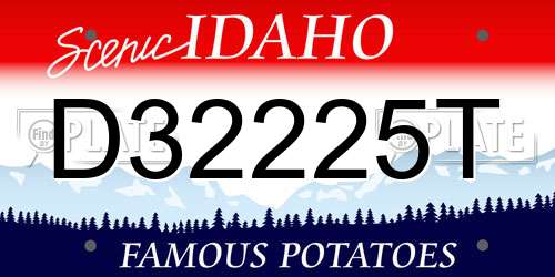 D32225T Idaho License Plate