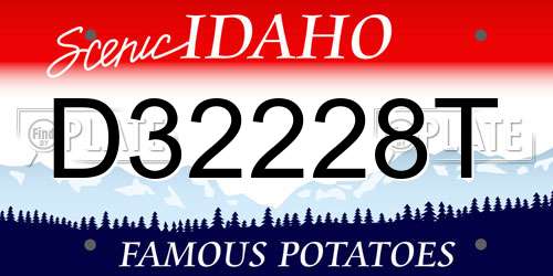 D32228T Idaho License Plate