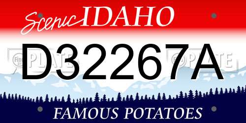 D32267A Idaho License Plate