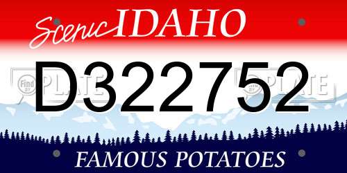 D322752 Idaho License Plate