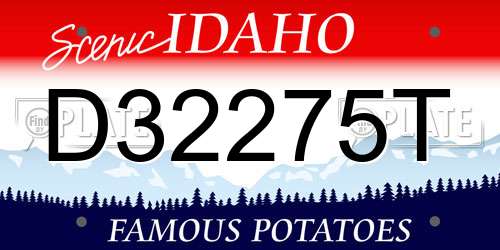 D32275T Idaho License Plate