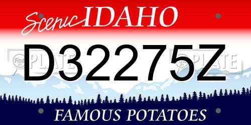 D32275Z Idaho License Plate